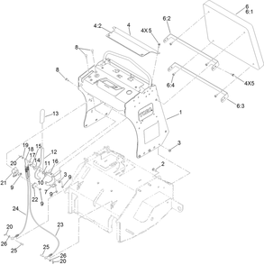 Control Tower And Brake Assembly Diagram and Parts List for 29516 413000000 - 999999999 Toro Aerator