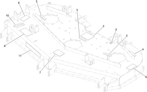 Deck Decal Assembly Diagram and Parts List for 72265TE 406427926-407399999 Toro Lawn Mower