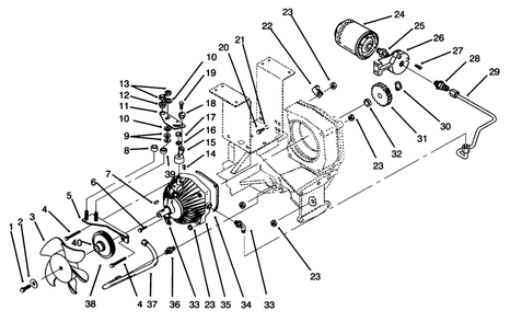 Hydrostatic Transmission Diagram and Parts List for 73401 5901261 - 5999999 Toro Lawn Tractor