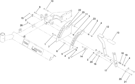 Part Location Diagram of 108-1053 Toro Decal-Deck Height, Outer
