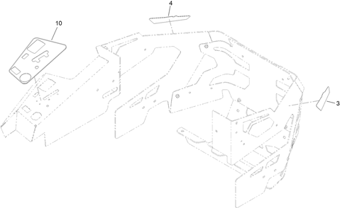 Decal Assembly Diagram and Parts List for 74054 400000000-408899999 Toro Lawn Tractor