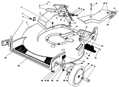 Housing Assembly Diagram and Parts List for 20622C 7000001 - 7999999 Toro Lawn Mower