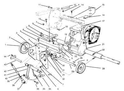 Differential Assembly Diagram and Parts List for 30610 690001 - 699999 Toro Lawn Tractor