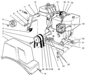 Engine Assembly Diagram and Parts List for 38072 9900001 - 9999999 Toro Snow Blower