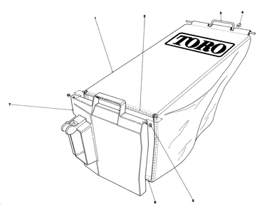 Grass Bag Assembly No. 11-4949 Diagram and Parts List for 20560 3000001 - 3999999 Toro Lawn Mower