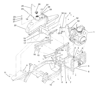 Part Location Diagram of 94-9597 Toro Cover-Opening, Fuel Tank