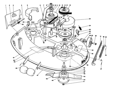 38" Cutting Deck Model No. 59147 Diagram and Parts List for 57365 7000001 - 7999999 Toro Lawn Tractor