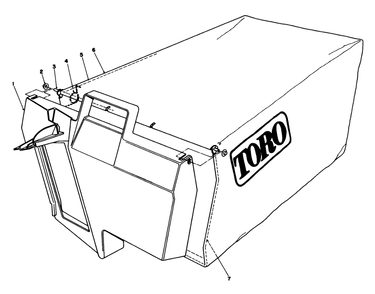 Grass Bag Assembly No. 11-5609 Diagram and Parts List for 22621C 9000001 - 9999999 Toro Lawn Mower