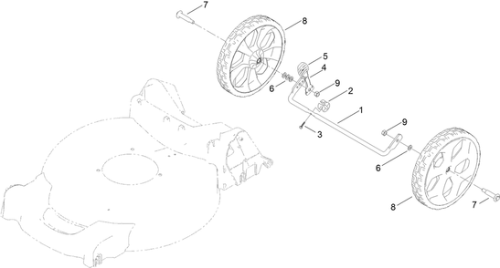 Rear Wheel And Height-Of-Cut Assembly Diagram and Parts List for 21332 412900000 - 999999999 Toro Lawn Mower