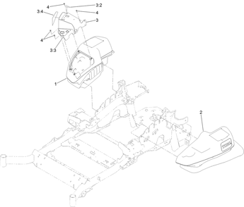 Fender, Console And Control Assembly Diagram and Parts List for 74090 410000000 - 412999999 Toro Lawn Tractor