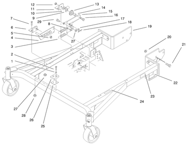 Carrier Frame Diagram and Parts List for 30162 990001 - 999999 Toro Lawn Mower