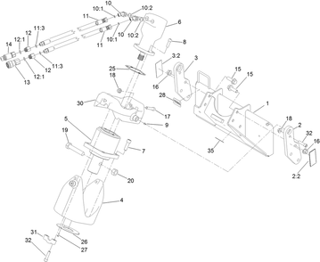 Universal Swivel Auger Head Assembly Diagram and Parts List for 22806 404320000 - 999999999 Toro Lawn Tractor Accessories