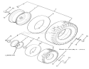 Wheels And Tires Diagram and Parts List for 33-08BP01 1985 Toro Lawn Tractor