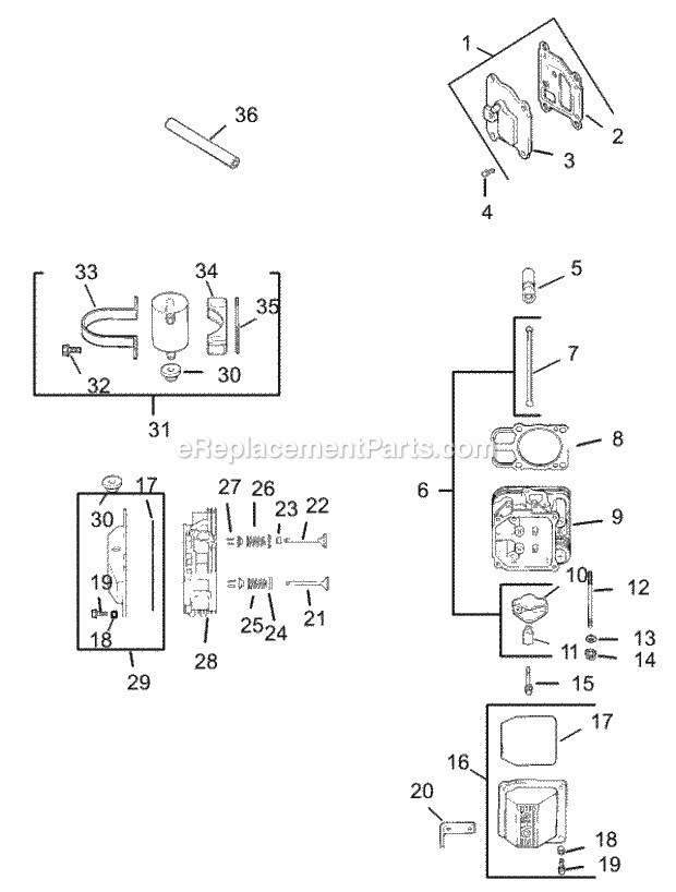 Head/Valve/Breather Assembly Kohler Cv23s Ps7 Diagram and Parts List for 74166 240000001-240999999 Toro Lawn Mower