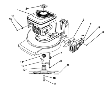 Engine Assembly Diagram and Parts List for 20905B 0000001 - 0999999 Toro Lawn Mower