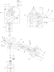 Rh Hydro Assembly Diagram and Parts List for 74952 403319825-999999999 Toro Lawn Mower