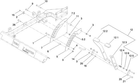 Height-Of-Cut Assembly Diagram and Parts List for 74450TE (310000001-310999999)(2010) Toro Lawn Mower