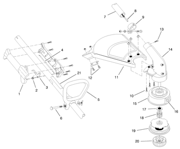 Boom And Trimmer Assembly Diagram and Parts List for 51906 990000001 - 999999999 Toro Trimmer