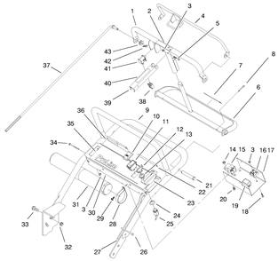 Handle Asm Diagram and Parts List for 30167 990001 - 999999 Toro Lawn Tractor Accessories