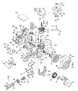 Engine Tecumseh Model No. H30-35168h Diagram and Parts List for 58010 2000001 - 2999999 Toro Tiller