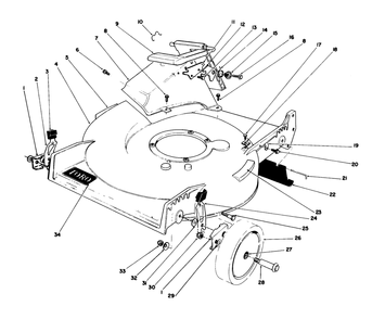 Housing Assembly (Used On Ser. Nos. 9001532 Thru 9004072) Diagram and Parts List for 20532 9000001 - 9999999 Toro Lawn Mower