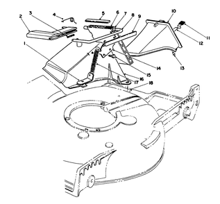 Recycler Bagging Kit Model No. 59174 (Optional) Diagram and Parts List for 20210 1000001 - 1999999 Toro Lawn Mower