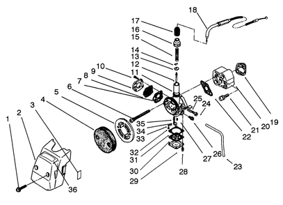 Engine Assembly (Continued) Diagram and Parts List for 51650 2000001 - 2999999 Toro Trimmer