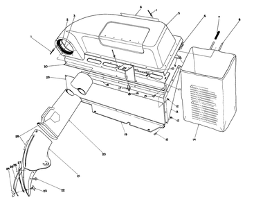Twin Bagger Grass Catcher Model No. 59052 (Optional) Diagram and Parts List for 56125 7000001 - 7999999 Toro Lawn Tractor