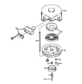 Rewind Starter No. 590420 (Recoil) Diagram and Parts List for 57131 3000001 - 3999999 Toro Lawn Tractor