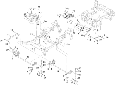 Deck Lift Assembly Diagram and Parts List for 72144 413000000 - 999999999 Toro Lawn Tractor