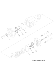 Hydraulic Gear Motor Assembly No. Au109170a1 Diagram and Parts List for 25403 400000000 - 401399999 Toro Lawn Tractor Accessories