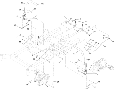 Motion Control Assembly Diagram and Parts List for 74465 403350972-404314999 Toro Lawn Tractor