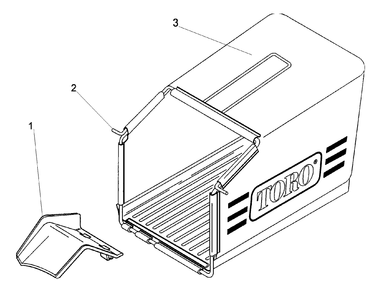Grass Bag Assembly Diagram and Parts List for 21013 9900001 - 9999999 Toro Lawn Mower