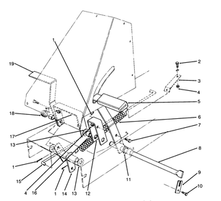 Brake & Clutch Assembly Diagram and Parts List for 70140 3900001 - 3999999 Toro Lawn Tractor