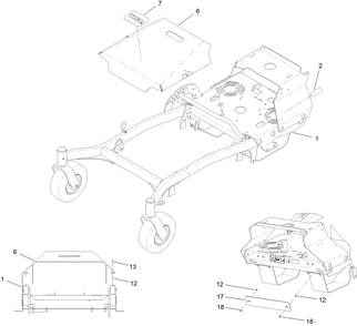 Hood Assembly Diagram and Parts List for 44424TE 413000000 - 999999999 Toro Lawn Mower