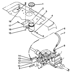 Hydraulic Reservoir Assembly Diagram and Parts List for 42-16BE01 2000001 - 2999999 Toro Lawn Tractor