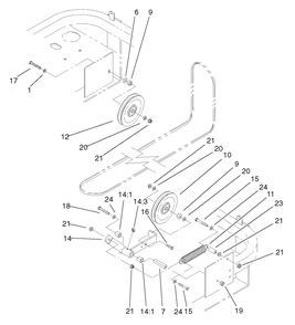 Idler Assembly Diagram and Parts List for 74236 (220000001-220999999)(2002) Toro Lawn Mower