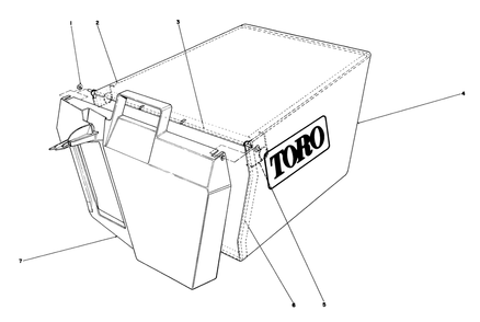 Grass Bag Assembly No. 11-0159 Diagram and Parts List for 20526C 7000001 - 7999999 Toro Lawn Mower