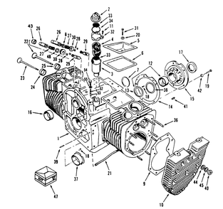 Cylinder Block Diagram and Parts List for 74140 690001 - 699999 Toro Lawn Tractor