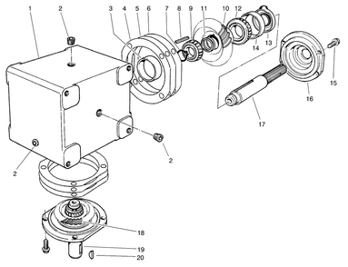 Gear Box Assembly Diagram and Parts List for 30555 890001 - 899999 Toro Lawn Mower
