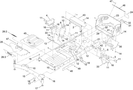 Frame Assembly Diagram and Parts List for 75310 412000000 - 999999999 Toro Lawn Tractor