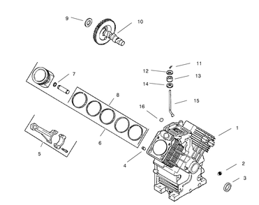 Crankcase Diagram and Parts List for 74187 (200000501-200999999)(2000) Toro Lawn Mower