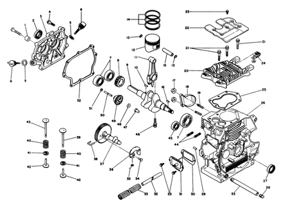 Engine No. 68-8290 Crankcase Assembly (Continued) (Serial No. 9000331 & Up) Diagram and Parts List for 38545 9000001 - 9999999 Toro Snow Blower