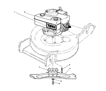 Engine Assembly Diagram and Parts List for 20780C 7000001 - 7999999 Toro Lawn Mower