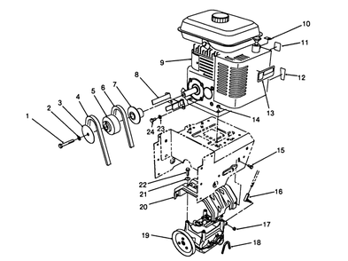 Engine Assembly Diagram and Parts List for 38545 8000001 - 8999999 Toro Snow Blower