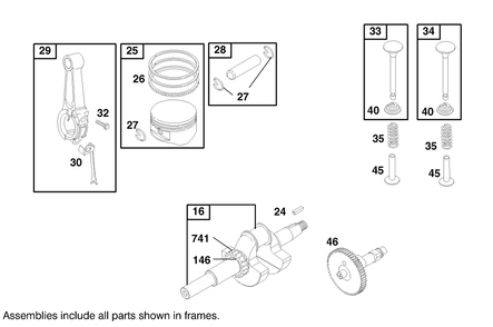 Engine Briggs & Stratton Model 92252-0129-02 Diagram and Parts List for 62063 790001 - 799999 Toro Aerator