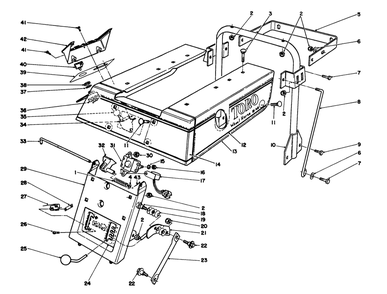 Rear Body Assembly Diagram and Parts List for 56133 2000001 - 2999999 Toro Lawn Tractor