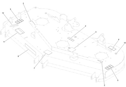 Deck Decal Assembly Diagram and Parts List for 74918 (316000001-316999999)(2016) Toro Lawn Mower