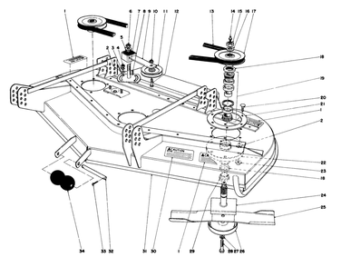 Cutting Unit Model No. 30568 Diagram and Parts List for 30775 600001 - 699999 Toro Lawn Tractor