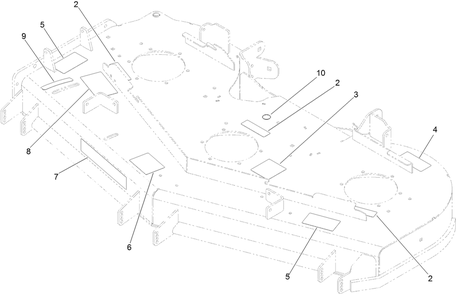 Deck Decal Assembly Diagram and Parts List for 74925TE (313000001-313999999)(2013) Toro Lawn Mower